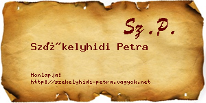Székelyhidi Petra névjegykártya