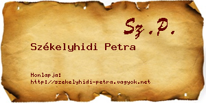 Székelyhidi Petra névjegykártya